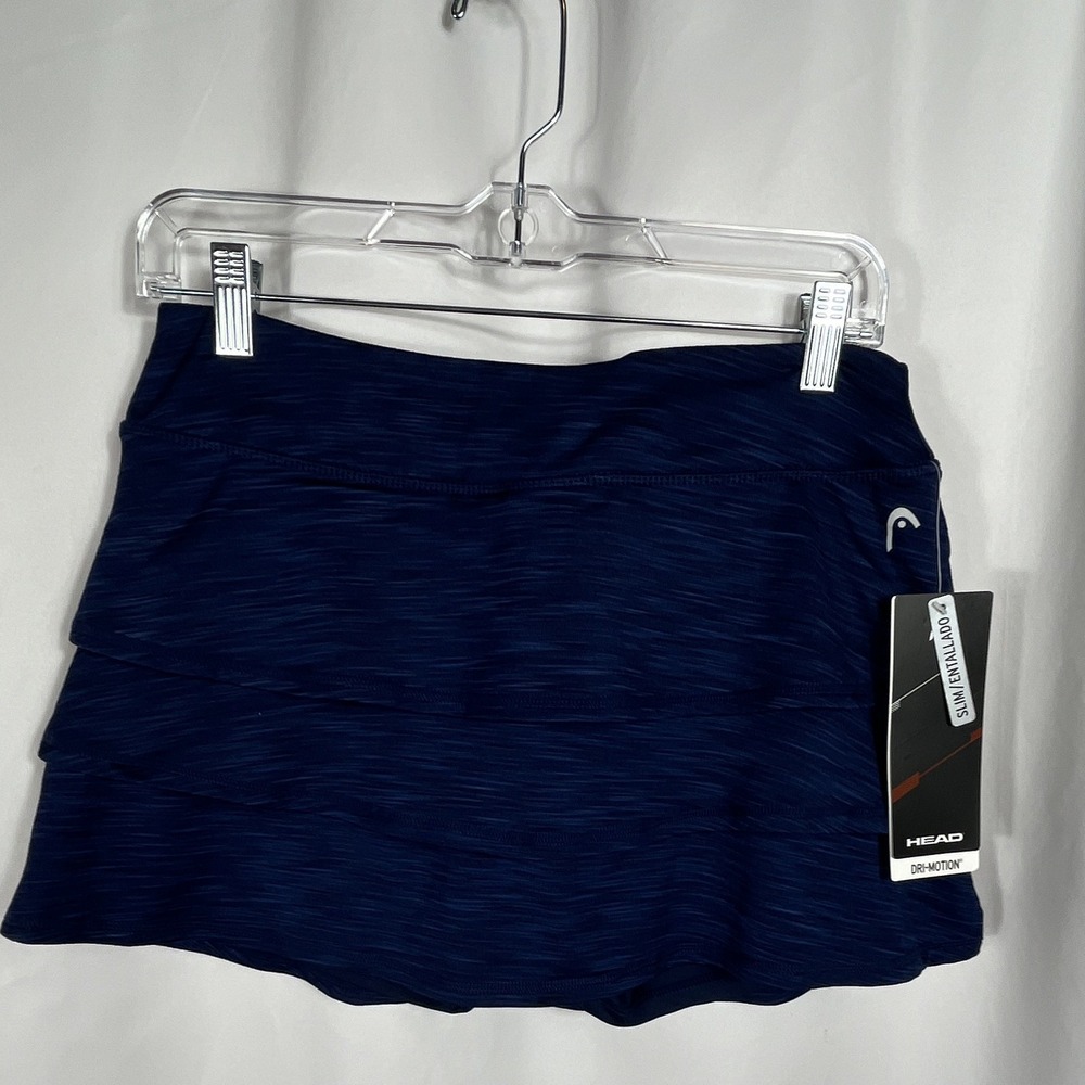 HEAD Dri-Motion Women's Athletic Tennis‎ Scallop Skort Medieval Blue Size Medium